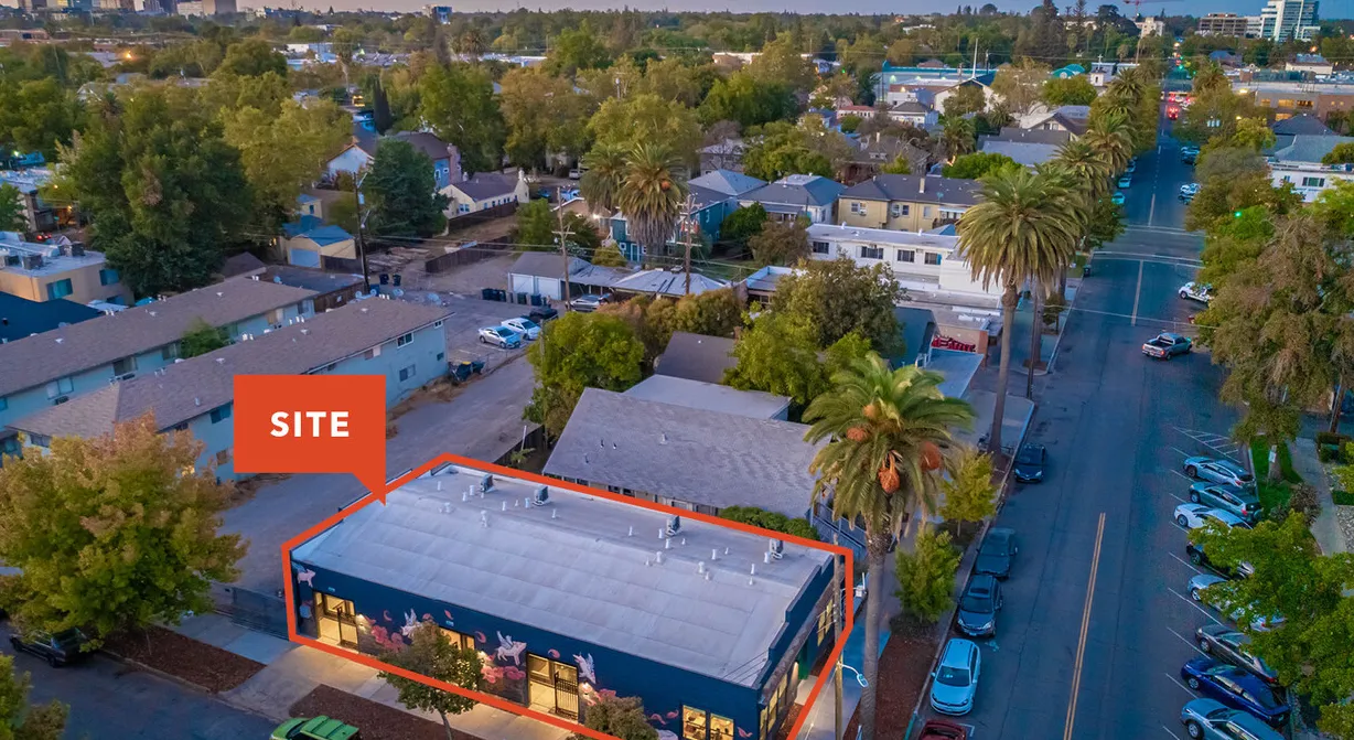 Aerial view of Sacramento development project by Ramsey Construction Services
